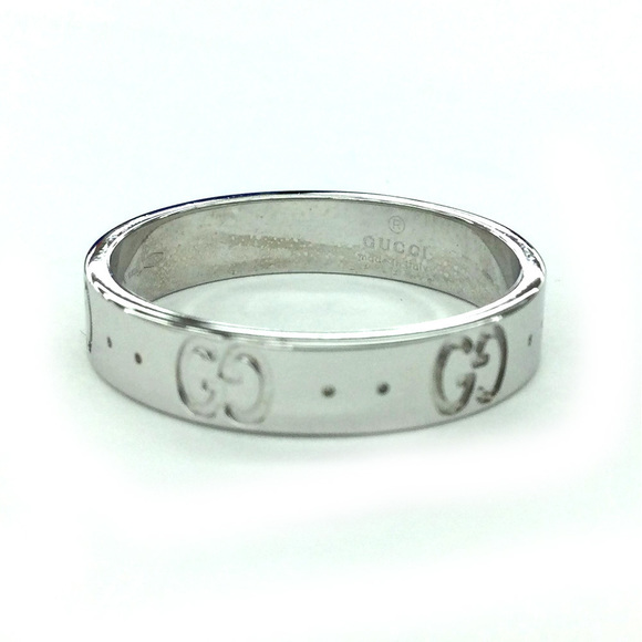 Gucci Icon Ring K18WG Classic Ring White Gold - Picture 1 of 4